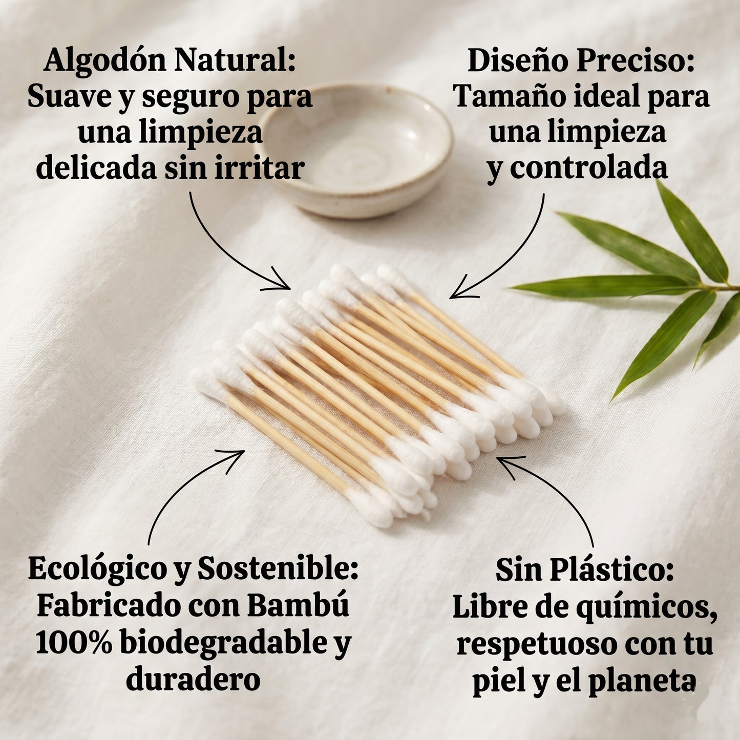 Bastoncillos bambú Verdani