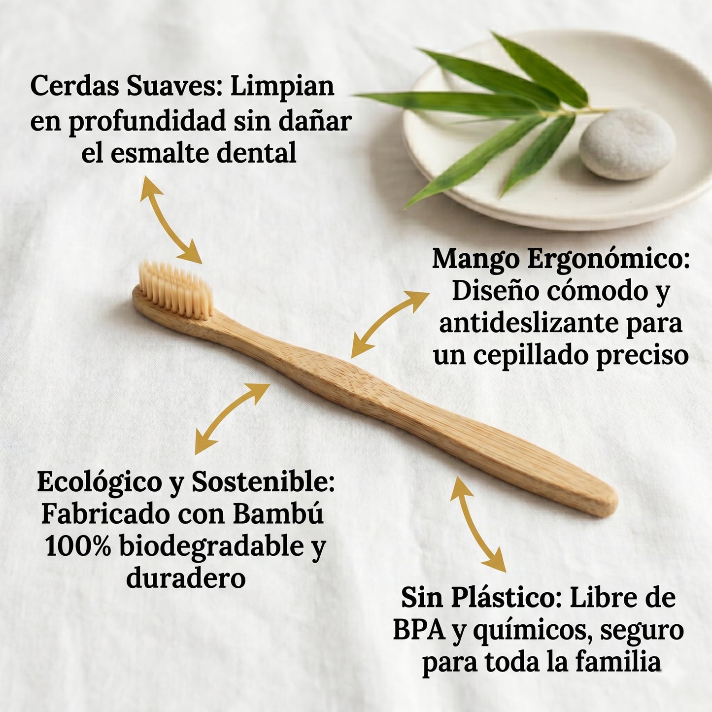 Cepillos bambú Verdani - 4 unidades